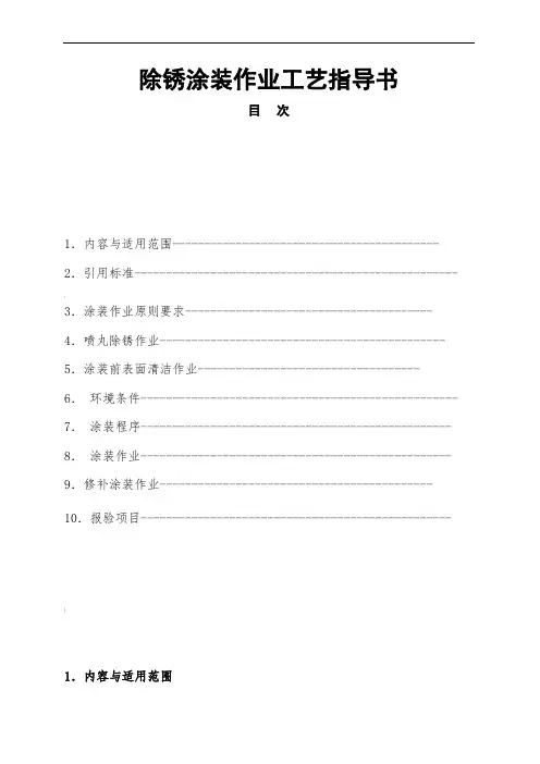 除锈涂装作业指导书(全面详细)