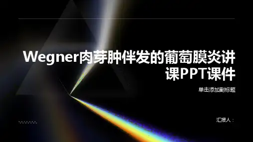 Wegner肉芽肿伴发的葡萄膜炎讲课PPT课件