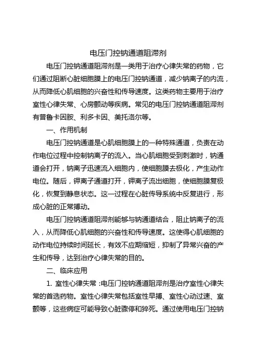 电压门控钠通道阻滞剂