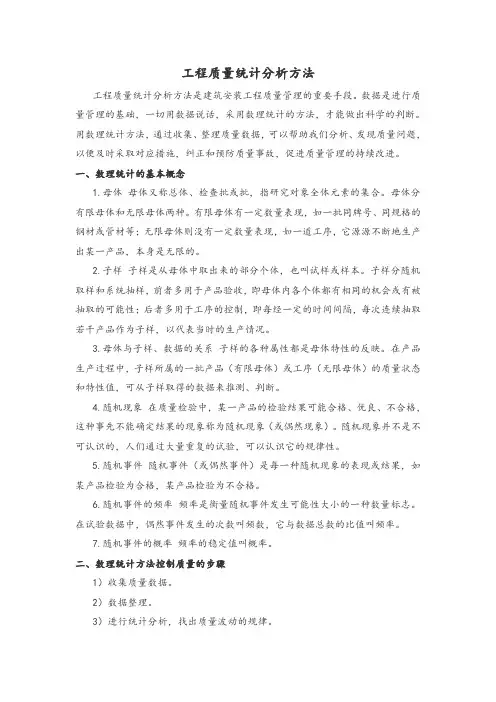 工程质量统计分析方法