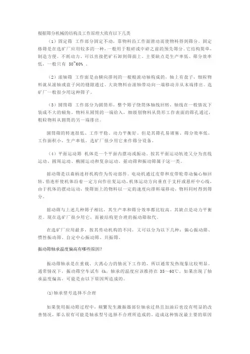 振动筛设备日常遇到的技术问题全面大解答!