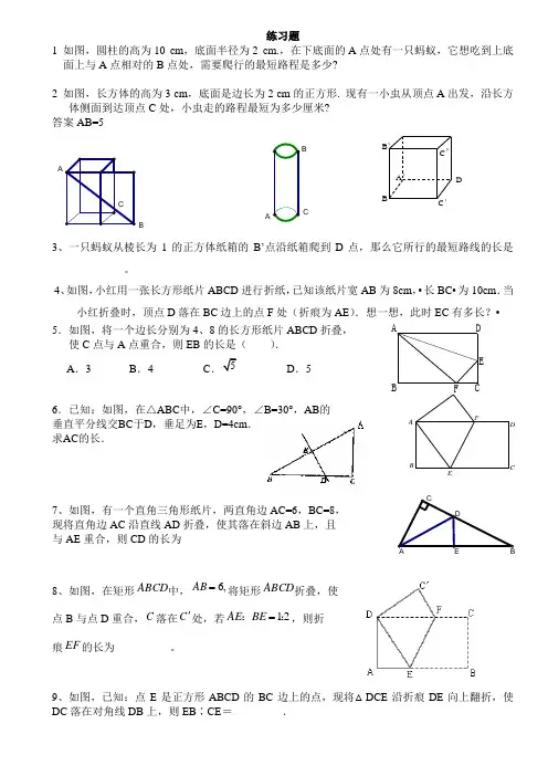 勾股定理综合难题   附答案(超好   打印版)