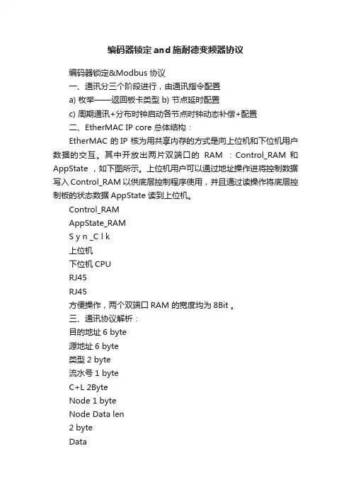 编码器锁定and施耐德变频器协议