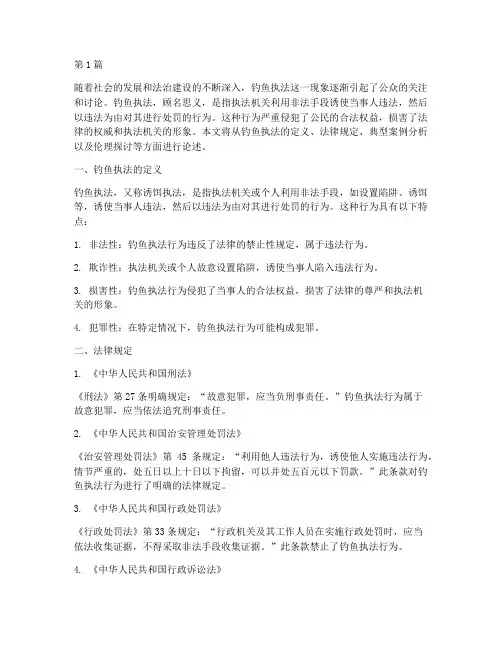 钓鱼执法_法律规定(3篇)