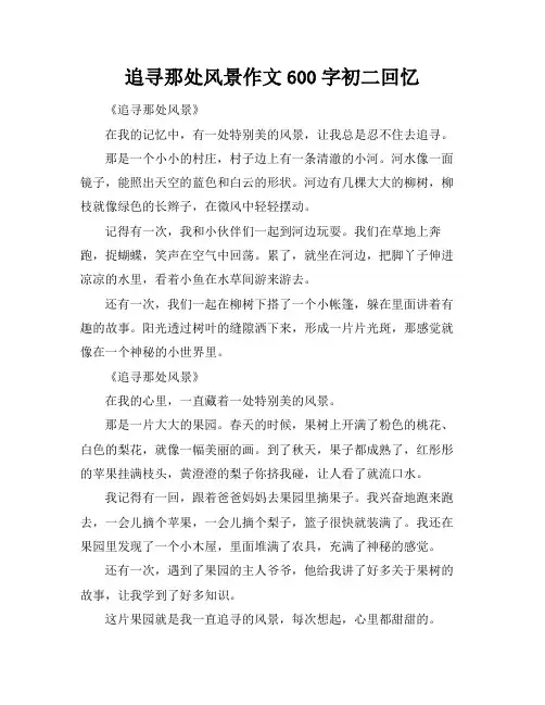 追寻那处风景作文600字初二回忆