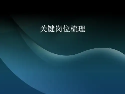 集团关键岗位梳理