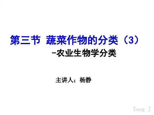 知识点03-2-3蔬菜作物分类-农业生物学分类法