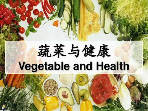 蔬菜与健康PPT课件