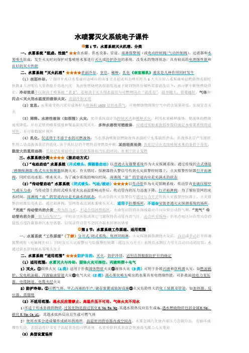 注册消防工程师——水喷雾灭火系统电子课件