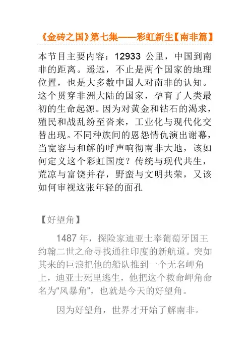 南非视频文字解说金砖五国经济