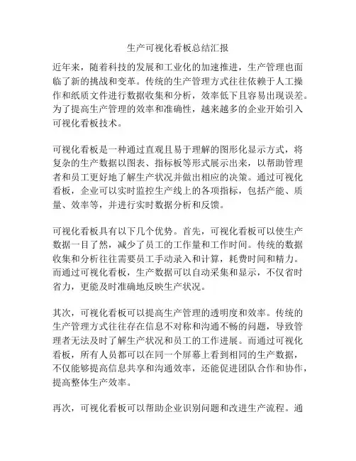 生产可视化看板总结汇报