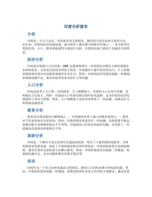 印度分析报告