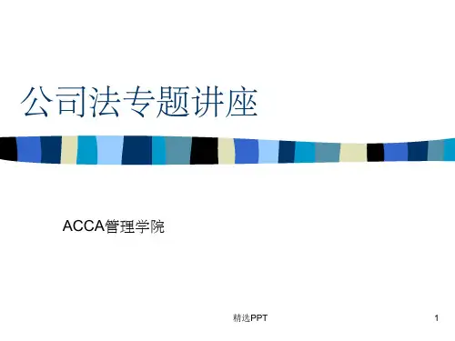 《公司法专题讲座》PPT课件