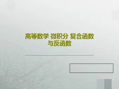 高等数学 微积分 复合函数与反函数17页PPT