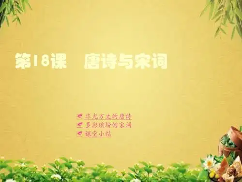 川教初中历史七下《9第4课 唐诗与宋词》PPT课件 (10)