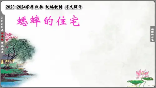 蟋蟀的住宅(共17张PPT)
