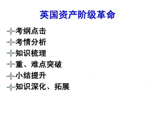 英国资产阶级革命(整理)