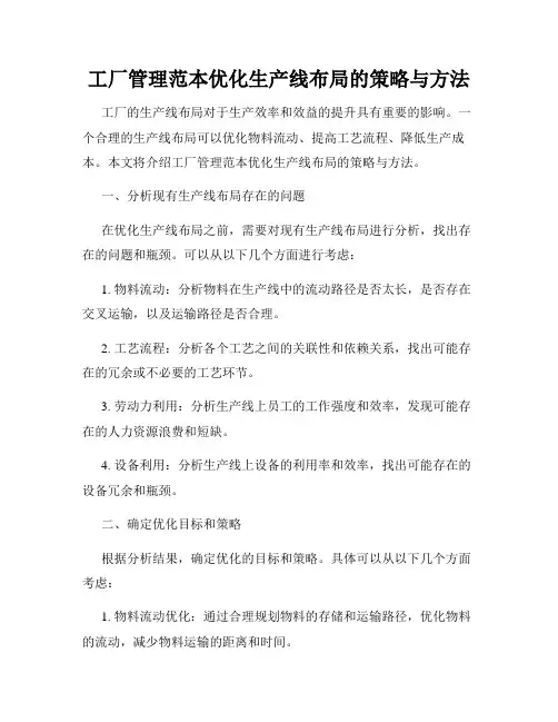 工厂管理范本优化生产线布局的策略与方法
