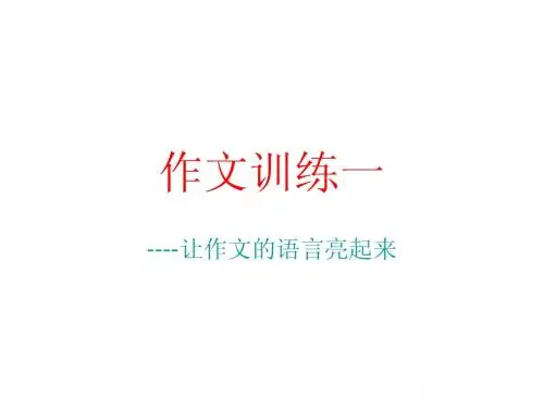 作文语言训练