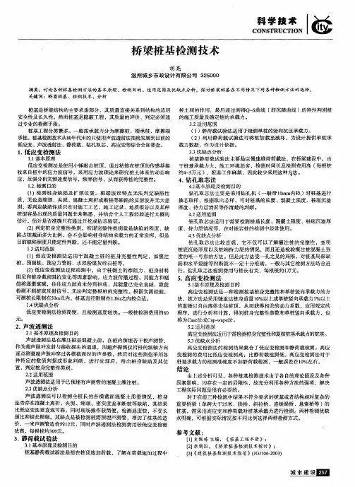 桥梁桩基检测技术