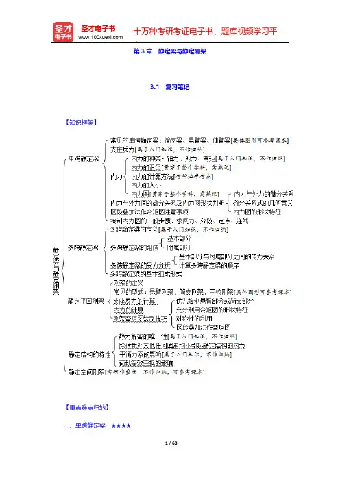 李廉锟《结构力学》笔记和课后习题(含考研真题)详解-第3章 静定梁与静定刚架【圣才出品】