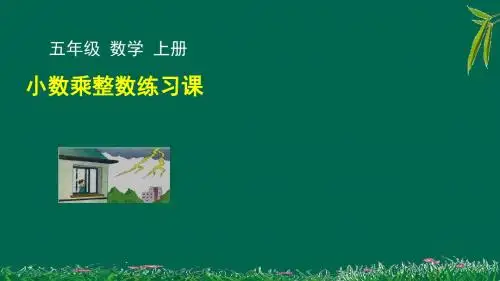 五数上2小数乘法小数乘整数练习PPT