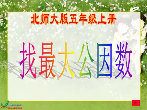 北师大版数学五年级上册《找最大公因数》PPT课件[1]