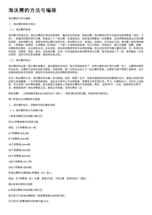淘汰赛的方法与编排