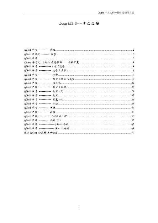jqGrid_api中文文档