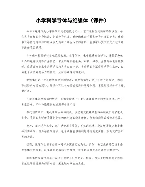 小学科学导体与绝缘体(课件)