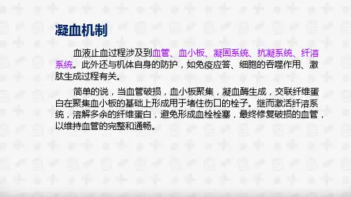 凝血功能检查指标解读ppt课件