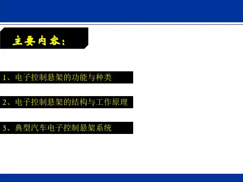 汽车底盘电控技术电子悬架系统
