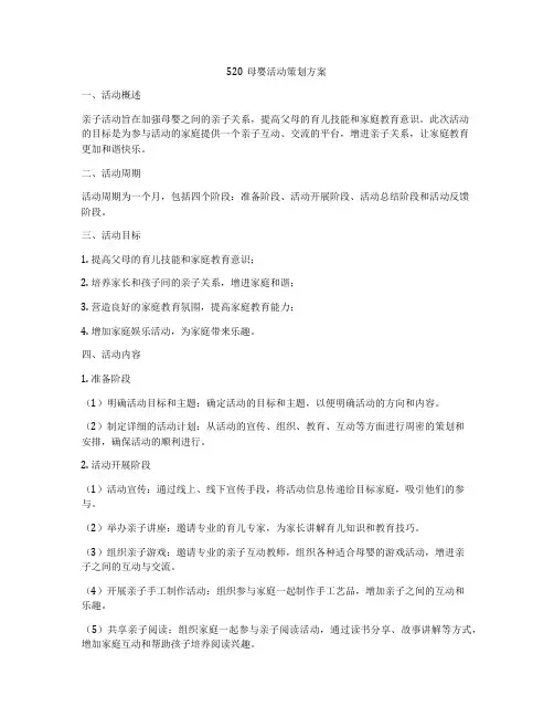 520母婴活动策划方案