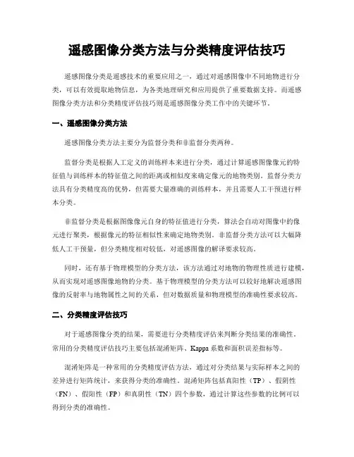 遥感图像分类方法与分类精度评估技巧