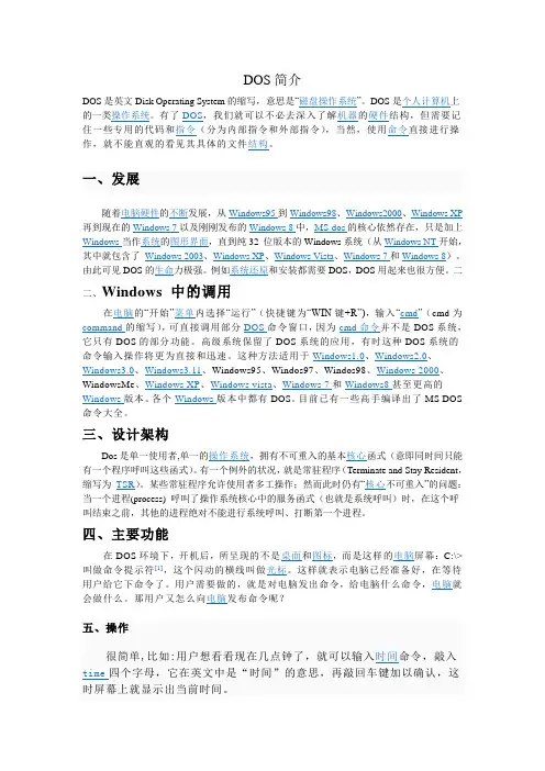 DOS简介