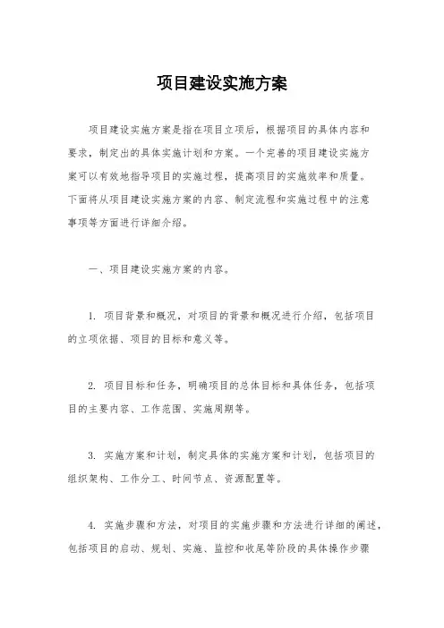 项目建设实施方案