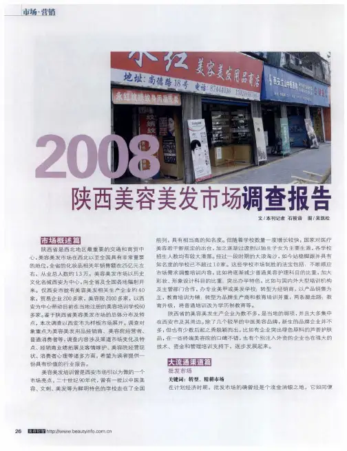 2008陕西美容美发市场调查报告