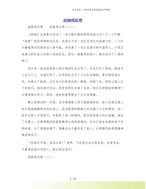 战狼观后感.doc