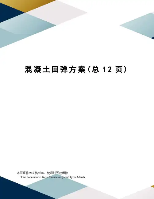 混凝土回弹方案