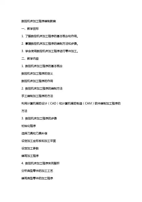 数控机床加工程序编制教案