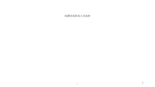 电镀锌原理及工艺流程ppt课件