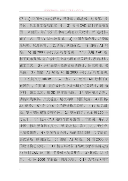 设计一个办公空间平面图如下