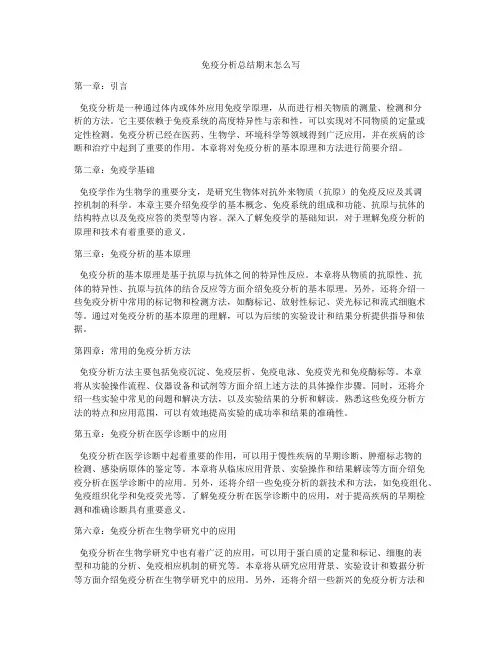 免疫分析总结期末怎么写