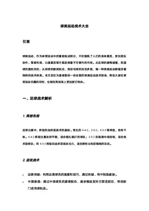 球类运动战术大全