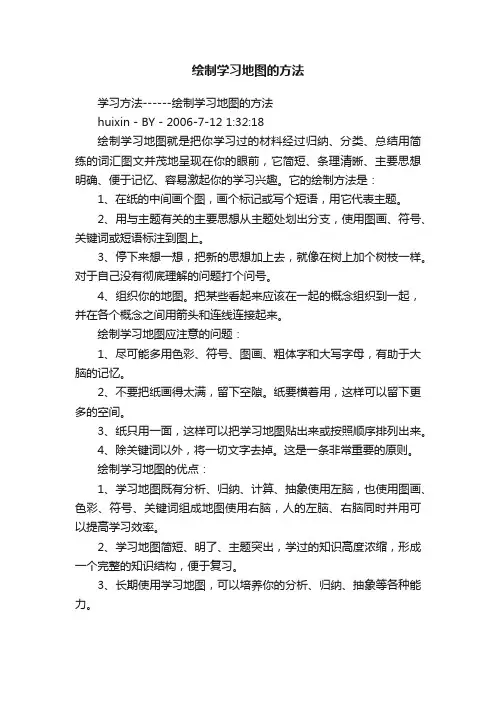 绘制学习地图的方法