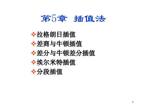 计算方法第5章 插值法
