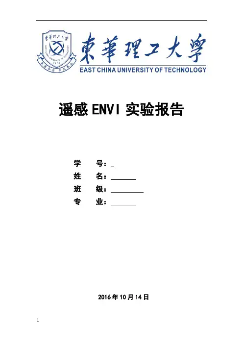 遥感ENVI实验报告