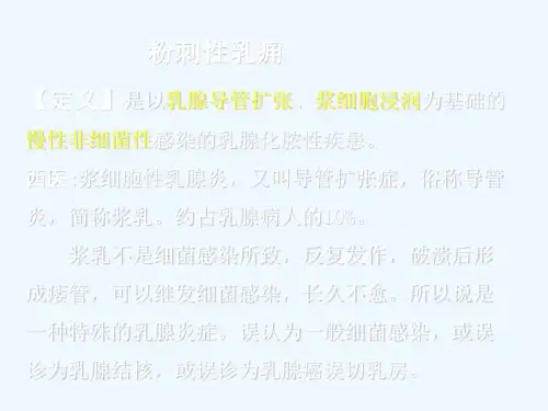 粉刺性乳腺炎