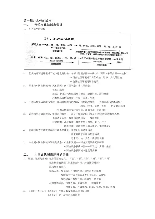 中国城市建设史古代部分