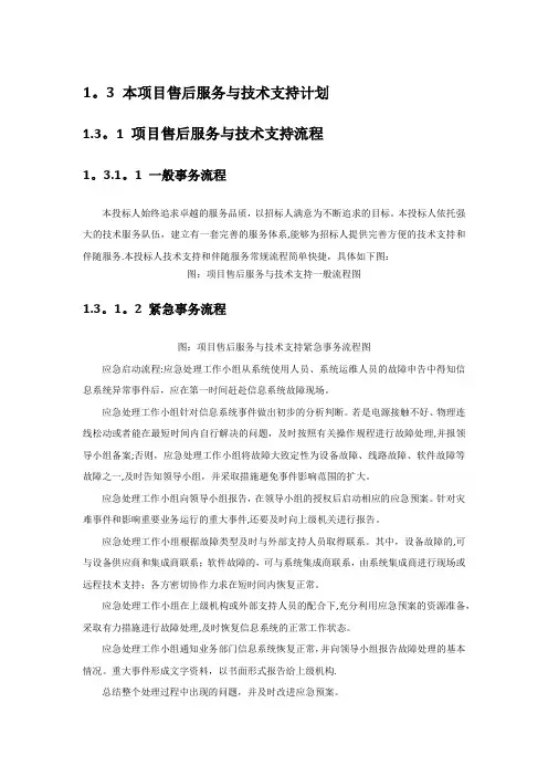 售后服务方案